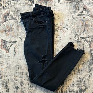 Black torn A&F jeans